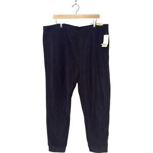 NWT All In Motion Men's Microfleece Jogger Pants Size XXL Black Drawstring Waist